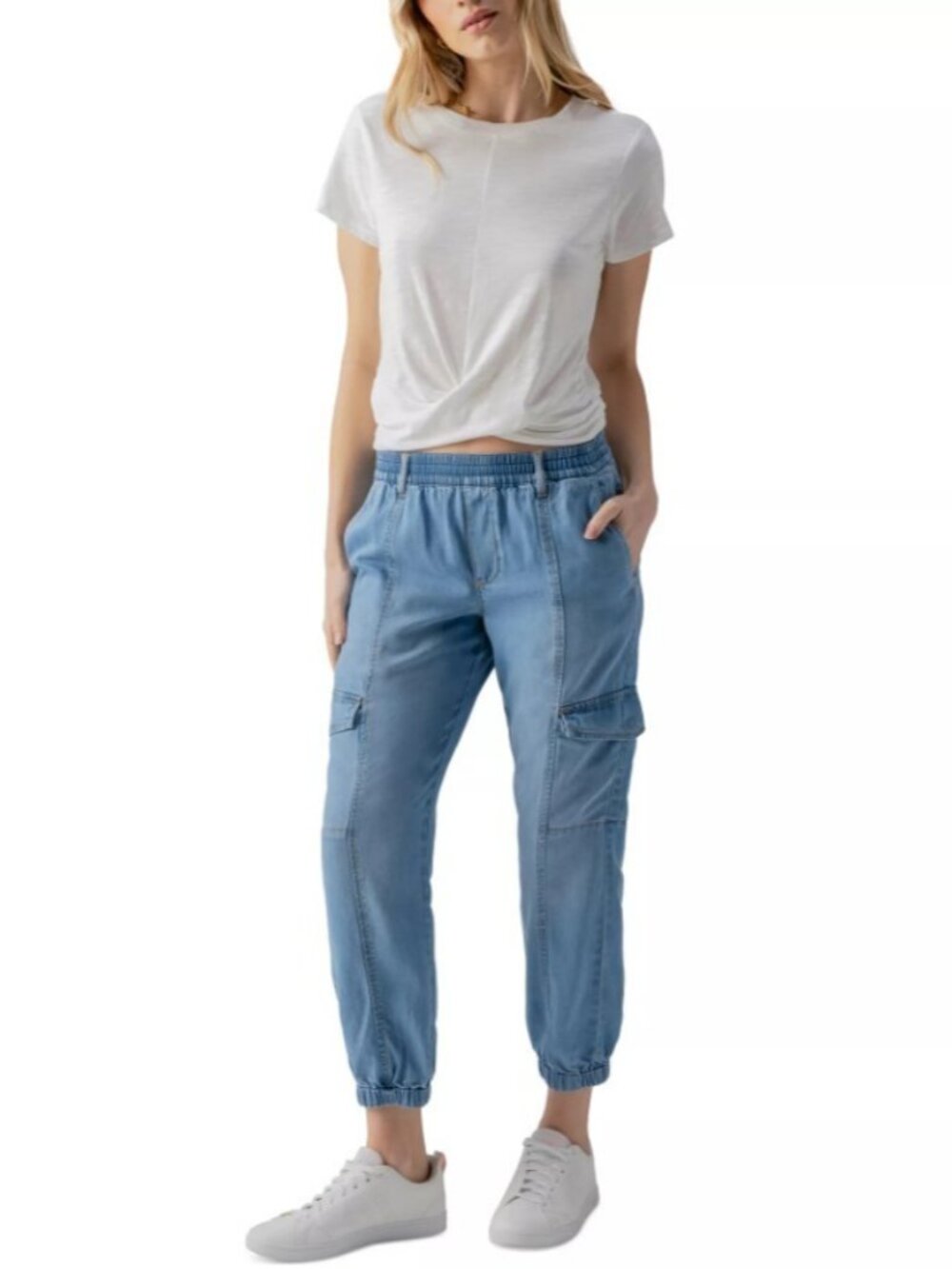 Sanctuary Women's Relaxed Rebel High-Rise Cargo Pants Sun Drenched Size 2XL